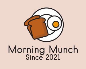 Brunch - Egg Toast Breakfast Plate logo design