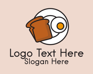 Egg Toast Breakfast Plate Logo