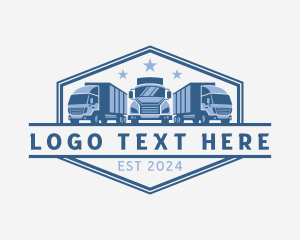 Box Truck - Transport Truck Shipment logo design
