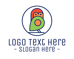 Locator - Cute Little Bird Locator logo design