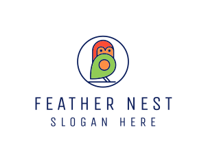 Cute Little Bird Locator logo design