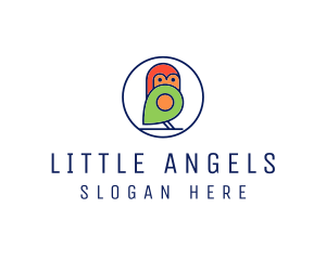 Cute Little Bird Locator logo design