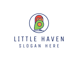 Little - Cute Little Bird Locator logo design