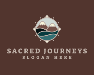 Pilgrimage - Mountain River Compass logo design