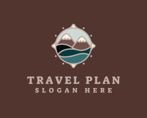 Itinerary - Mountain River Compass logo design