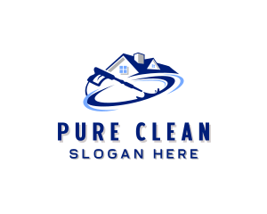 Home Pressure Washer Cleaning logo design