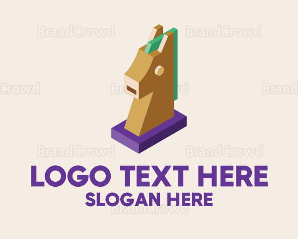 Isometric Horse Head Logo