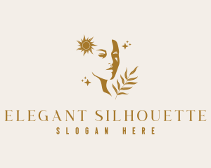 Woman Silhouette Face logo design