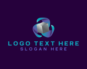 Blockchain - Cube Cyber Tech logo design