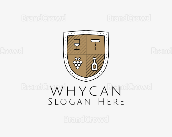 Wine Business Shield Logo