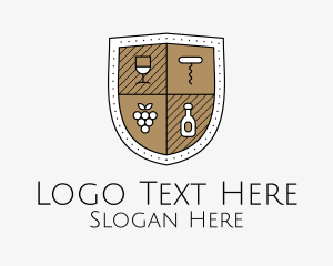 Wine - Wine Business Shield logo design