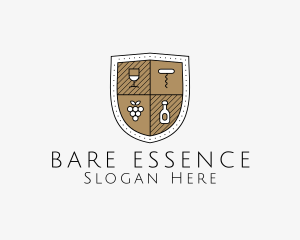 Wine Business Shield logo design