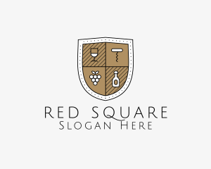 Wine Business Shield logo design