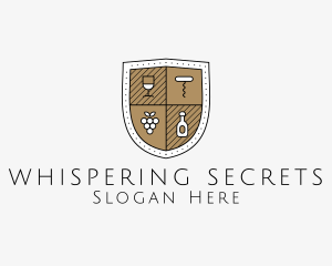 Wine Business Shield logo design