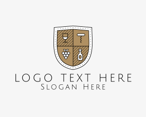 Coat Of Arms - Wine Business Shield logo design