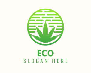 Marijuana - Circular Weed Cannabis Badge logo design