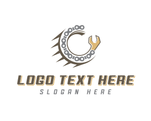 Letter C - Mechanical Chain Letter C logo design