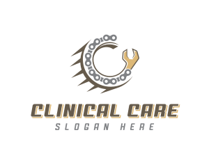 Mechanical Chain Letter C logo design