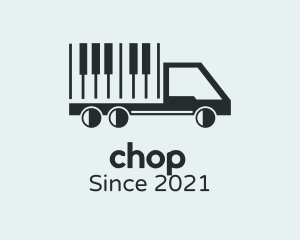 Moving Company - Piano Keys Truck logo design