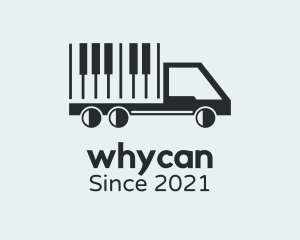 Delivery Truck - Piano Keys Truck logo design