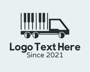 Delivery Van - Piano Keys Truck logo design