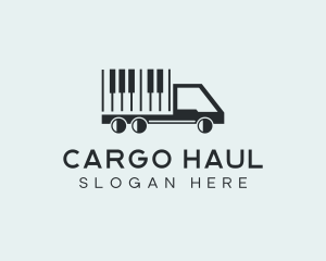 Piano Keys Truck  logo design