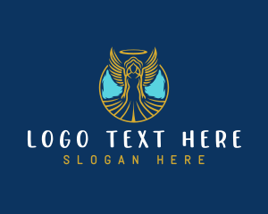 Heavenly - Sacred Angel Wings logo design