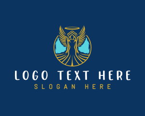 Heaven - Sacred Angel Wings logo design