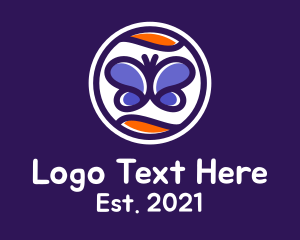 Center - Nature Butterfly Center logo design