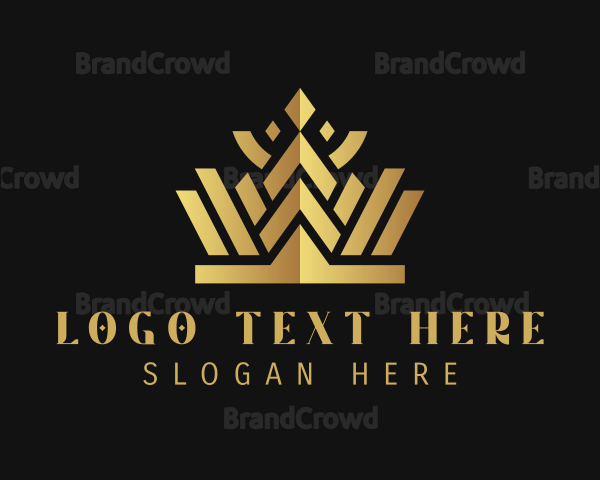 Gold Fashion Crown Logo
