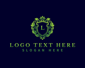Crown - Royal Leaf Decorative logo design