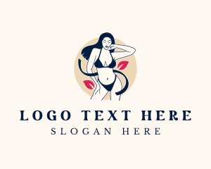 Lingerie - Natural Woman Bikini logo design
