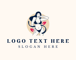 Female - Natural Woman Bikini logo design