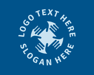 Humanitarian - Hand Community  Team logo design