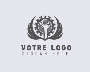 Tools - Wing Wrench Mechanical logo design