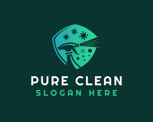 Disinfecting - Shield Cleaning Spray logo design