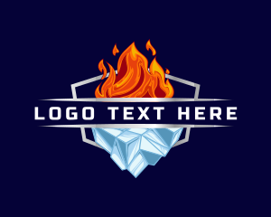 Hvac - Fire Ice Airconditioning logo design