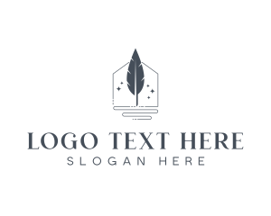 Writing - Stationery Feather Publishing logo design
