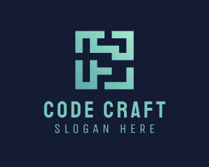 Cyber Maze Code logo design