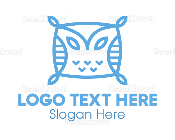 Blue Owl Pillow Logo