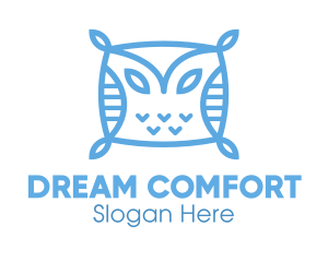 Blue Owl Pillow logo design