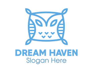 Blue Owl Pillow logo design