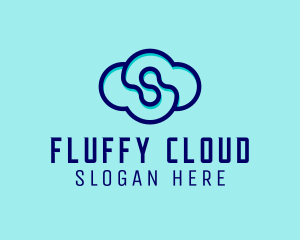 Blue Tech Cloud  logo design