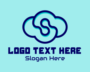 Cloud Storage - Blue Tech Cloud logo design