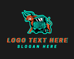 Neon - Tough Bull Truck logo design