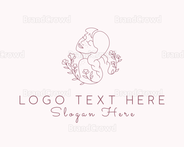 Floral Wellness Woman Logo