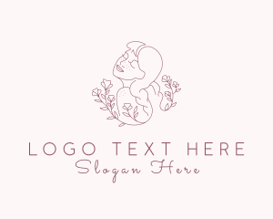 Modeling - Floral Wellness Woman logo design