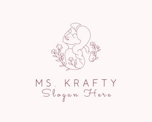 Facial Care - Floral Wellness Woman logo design