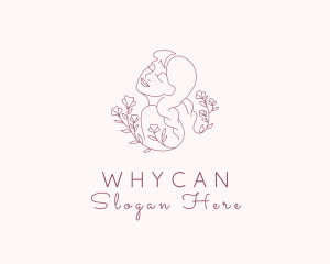 Facial Care - Floral Wellness Woman logo design