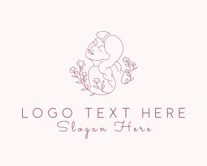 Facial Care - Floral Wellness Woman logo design